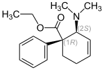 Strukturformel von (1R,2S)-trans-Tilidin