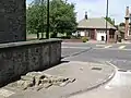 Reste des Hadrianswalls beim Kreisverkehr West- und Denton Road