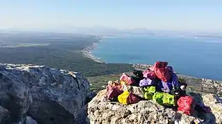 Blick vom Puig de Ferrutx auf die Bucht von Alcúdia