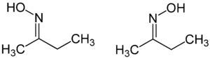 Strukturformeln der 2-Butanonoximisomere
