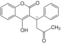 Strukturformel von Warfarin
