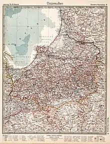 Ostpreußen Karte 1919–1937