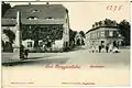 Standort am Marktplatz vor der Zerstörung 1927 (Aufnahme 1899)
