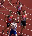 Erster Vorlauf (v. l. n. r.): Julien Watrin, Jarryd Dunn, Alexander Gladitz, Joel Burgunder