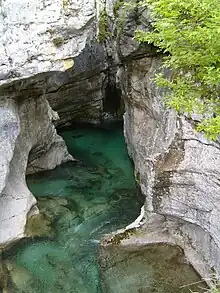 Klammen der obersten Soča