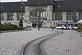 Hauptbahnhof mit Wendeschleife und umgeleitetem ST 13 aus Arheilgen