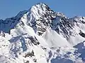 Silbertaler Lobspitze (2605 m) von Nordwesten, vom Muttjöchle (2074 m) gesehen.
