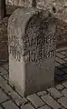 Halbmeilenstein als Kilometerstein im OT Steinbach