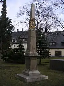 Distanzsäule am Köselitzplatz