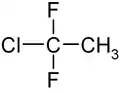 Struktur von 1-Chlor-1,1-difluorethan