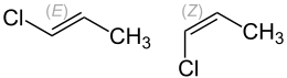 Strukturformel von 1-Chlorpropen