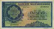 1000 Schilling Vorderseite