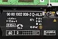 Datenfeld der ALS 1002 008