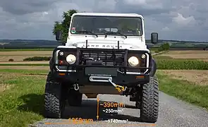 Land Rover Defender mit nachgerüsteten Portalachsen