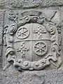 Das Wappen am neuen Bergfried (westlicher Eingangsturm)