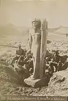 Die Statue von Ramses II., die in Abukir gefunden wurde
