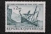 Briefmarke 100 Jahre Entdeckung des Franz-Joseph-Landes
