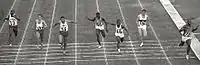 Zieleinlauf im 100-Meter-Finale 1964: Harry Jerome (56) wurde Dritter
