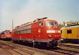 103 233 in verkehrsroter Lackierung im DB Museum Koblenz