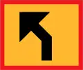 Richtung des Verbotes, schräglinksweisend