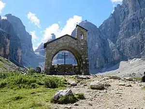 Die Kapelle beim Rifugio Brentei