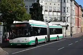 Eberswalde: Solaris Trollino 18 ohne umlaufende Dachblende