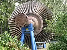 Ausgedienter Niederdruckturbinenläufer Kernkraftwerk Grafenrheinfeld
