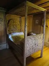 Himmelbett der Pestzeit um 1575