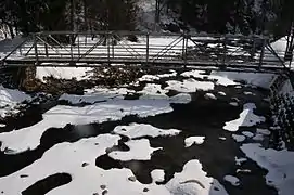 Mündung in die Elbe(im Hintergrund)