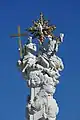 Spitze der Dreifaltigkeitssäule in St. Pölten