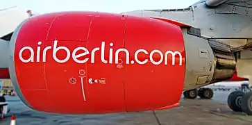 Pratt & Whitney PW4168A-Triebwerk an einer A330-223 der Air Berlin