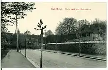 Fiedlerhaus, 1911. Oberhalb Kurhaus Wettin, rechts die Hagensche Villa