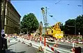 Seilbagger Dyckerhoff & Widmann in Wien 1985 beim Bau der U3