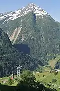 LBG von nördlich oberhalb der Bergstation mit Blick zum Bristen