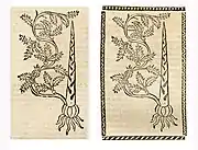 Li.: Hortus sanitatis 1497. Re.: Kleines Destillierbuch 1500
