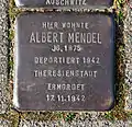 Stolperstein für Albert Mendel (Franzstraße 64)