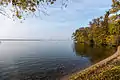 Blick von Kaninchenwerder nach Schwerin