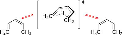1,5-sigmatrope Wasserstoff-Verschiebung im cis-1,3-Pentadien