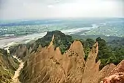Blick von Huoyanshan auf den Da’an-Fluss