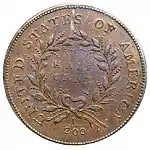 1/2 Cent, Rückseite
