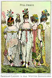 Eine Karikatur der „Nacktmode“, 1799