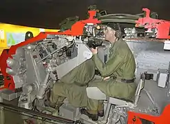 Geschützturm mit Kommandant und LadeschützeCenturion-Panzer.