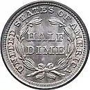 Half Dime von 1857