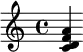  \relative c' { <c d f a> } 