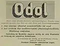 Werbung in der Internationalen Klinischen Rundschau mit dem ersten Logo (1894)