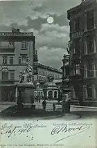 Kranzplatz und Kochbrunnenplatz zu Beginn des 20. Jahrhunderts