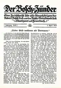 2. Ausgabe des Bosch-Zünders von 1919