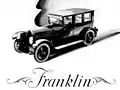 Werbung für den Franklin Modell 9-B mit luftgekühltem Sechszylindermotor (1921). Der Sedan kostete US$ 3600.