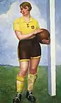 Footballeuse blonde