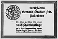 Werbeanzeige der Fa. Bernard Stadler von Januar 1926.